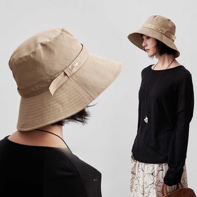 Sun Hat Wide Brim - Elegant fashionable light sun-protective wide-brimmed fisherman's