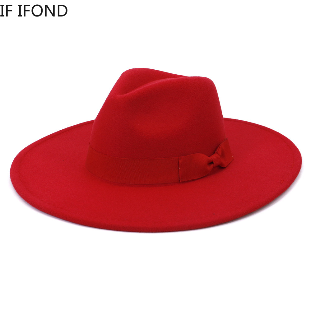Big Wide Brim Women Hats 2021  - Fedora Hat Wool recension och pris