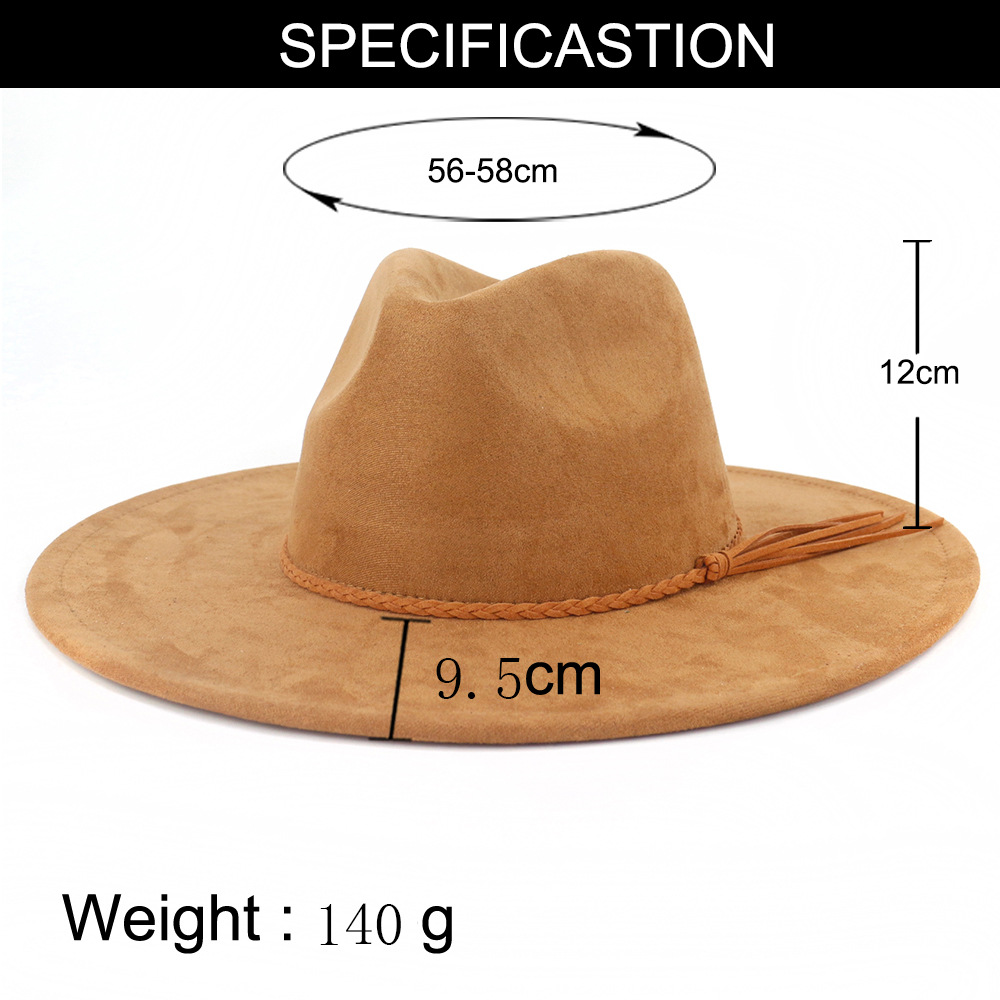 Vegan Suede Hat Teardrop shape - Fedora Hat Wool recension och pris