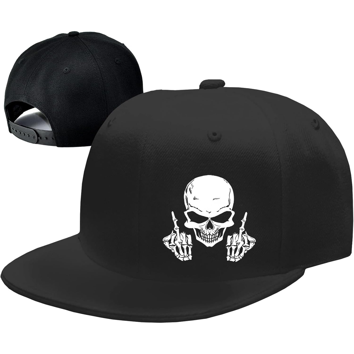 Skull Middle Finger Snapback H - Snapback Hat Flat recension och pris